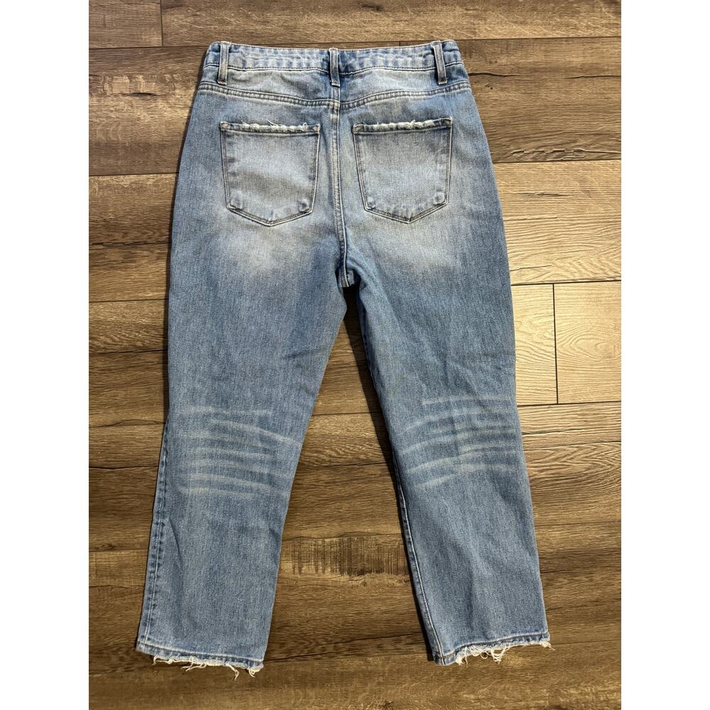 Vervet by Flying Monkey Super High Rise Distressed Crop Straight‎ Jeans Size 28 - Picture 5 of 7
